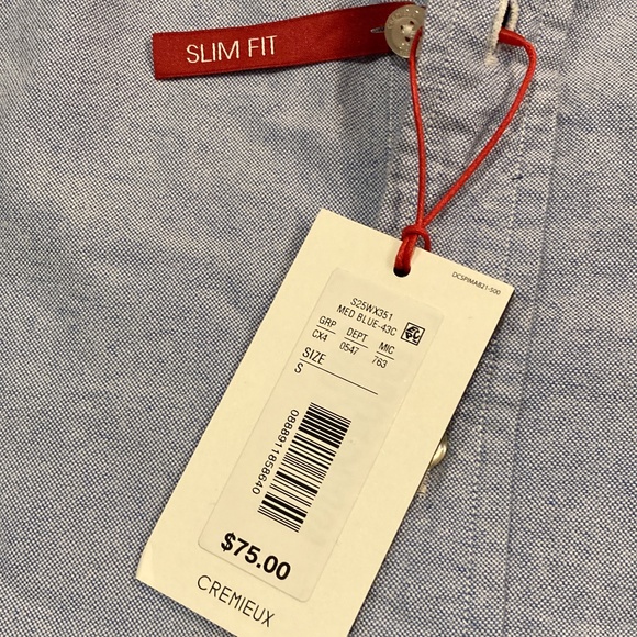 Cremieux slim fit short sleeve oxford shirt - Picture 3 of 3